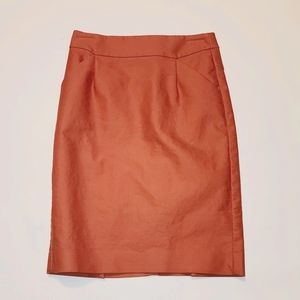 J. Crew coral pencil skirt knee length
